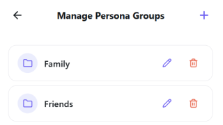 Organize with Persona Groups