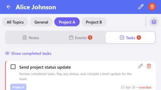 Organize with Persona Topics